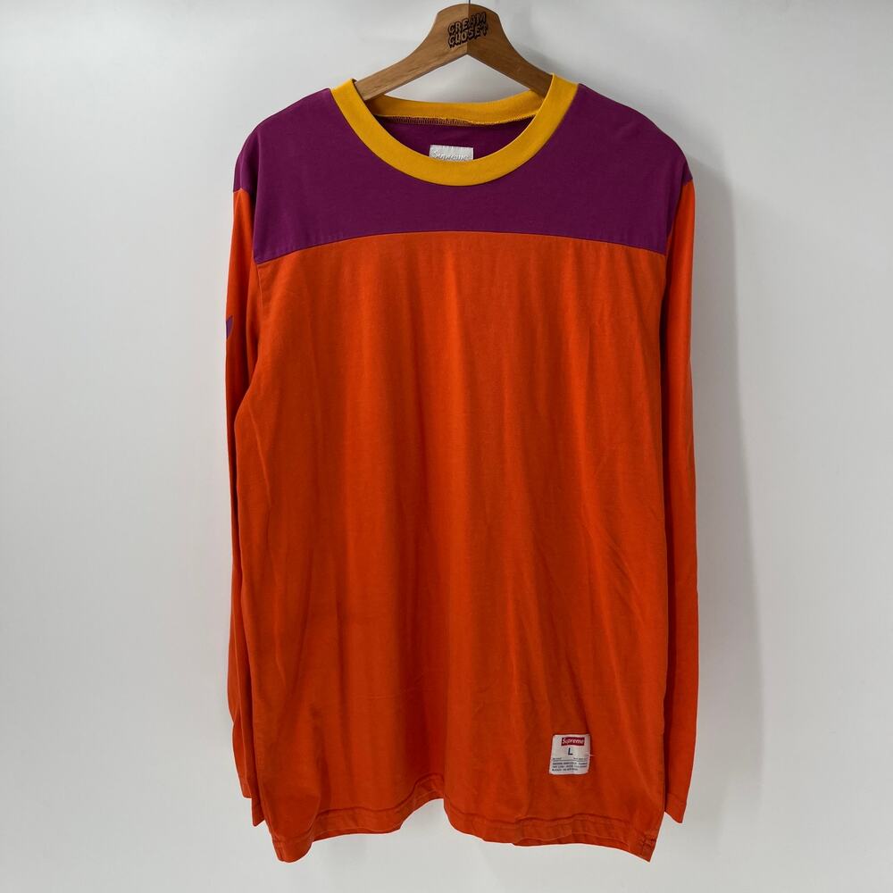 SS16 2016 Supreme NYC Playboy Football Top Longsleeve Tee in Orange L